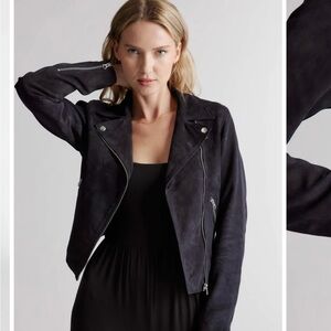 Quince Suede Biker Jacket
